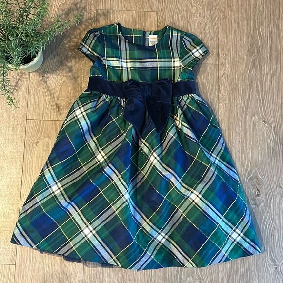 NWOT GIRLS TARTAN PLAID HOLIDAY DRESS SIZE 7 GYMBOREE - Picture 1 of 5